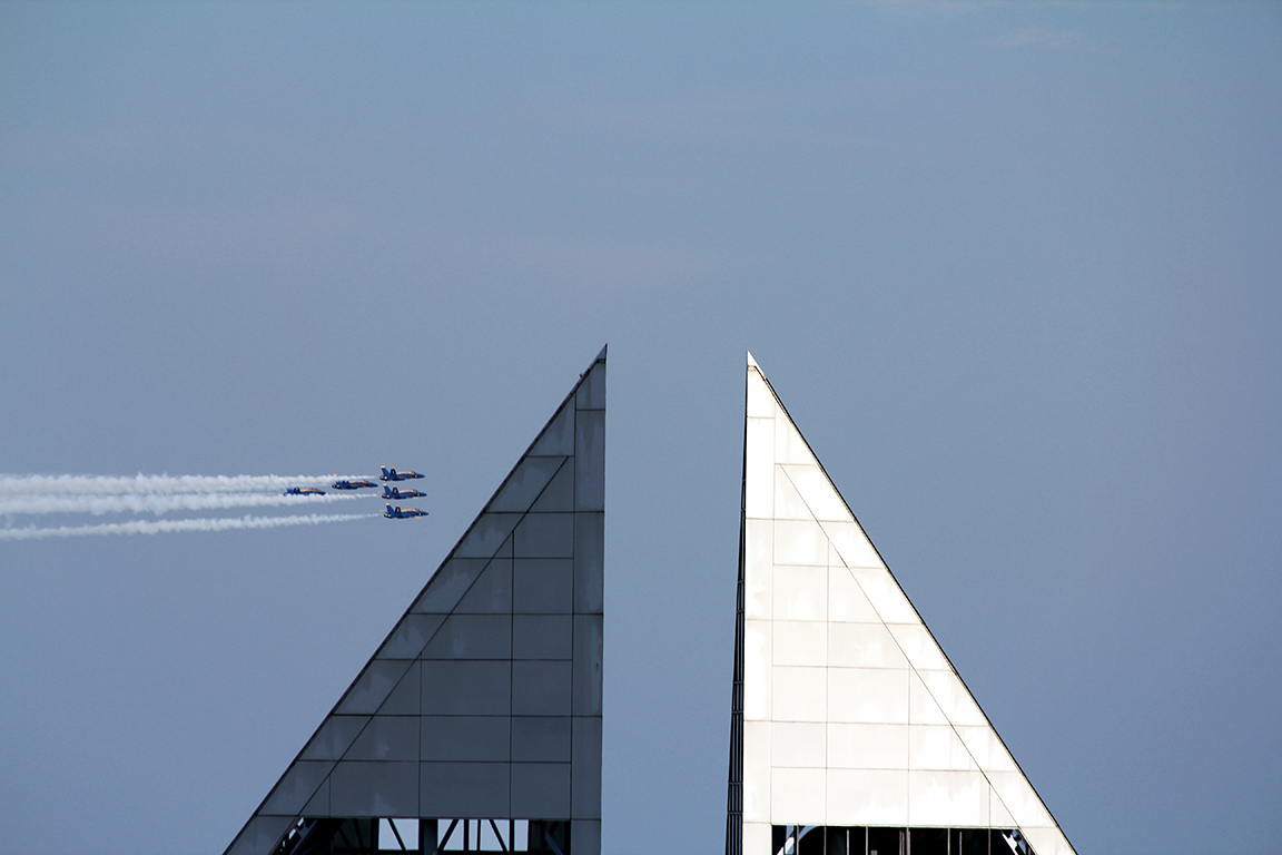 Triangles with Blue Angels, Air and Water Show, 2010